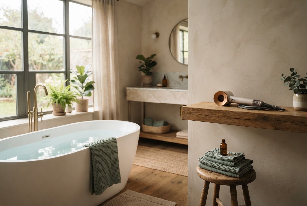 Föhn in der Badewanne vermeiden: Elektrogeräte gehören nicht in Reichweite der Wanne