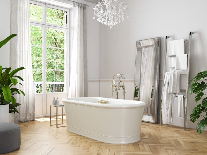 Badewanne mit Volumen im Wohnraum