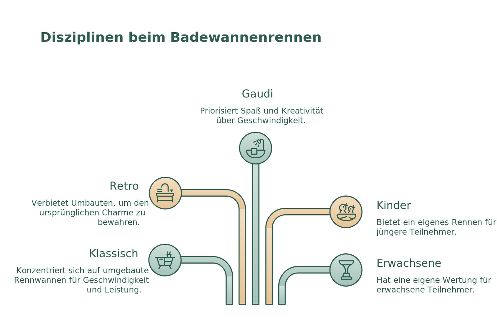 Infografik: die Disziplinen beim Badewannenrennen im Überblick