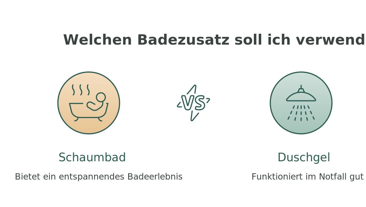 Infografik: Duschgel vs. Schaumbad als Badezusatz im Vergleich