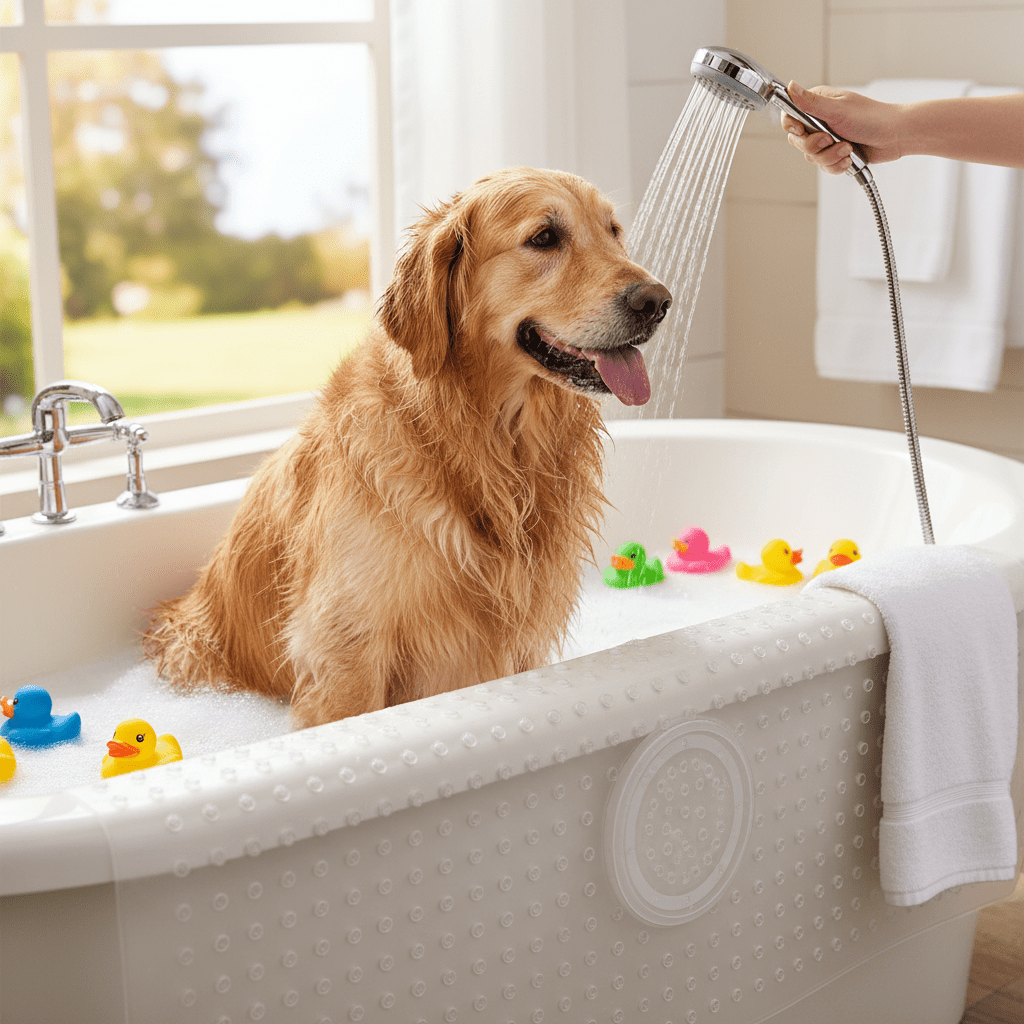 Haustier in der Badewanne: Kratzschutz & Abfluss-Helfer